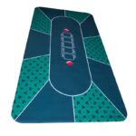 Rectangular Poker Layout Rubber Mat table Top – Portable for Casino (Size 8 Ft X 4Ft, Green)