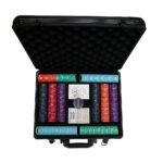 Poker Stuff India 500 Ceramic Poker Chip Set from Denomination 100 to 25000, 2 Modiano Playing Cards Decks and 1 Square Shape Luxury Box, Multicolor