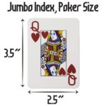 Poker stuff India Texas Poker Hold’em 100_ Plastic Playing Cards, Jumbo Index, Poker Wide Size for Fun Party Game Casino (Black)