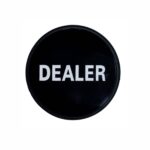 Acrylic Poker Dealer Button – 1 Side Black and 1 Side White