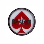 Poker Dealer Button with Red Spade Design