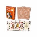 Poker stuff India 100_ Plastic Playing Cards Brown Cristallo 4 Pip Jumbo Index