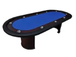 Home Game Poker Table (BLUE) – OVAL SHAPE