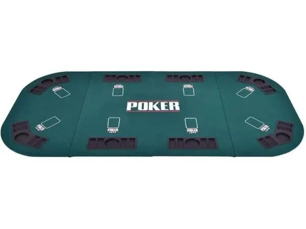 poker table top , 4 fold green colour